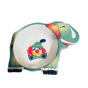 Melamine Trisa Circus Elephant Theme Cereal/Food Bowl - New Old Stock 1980